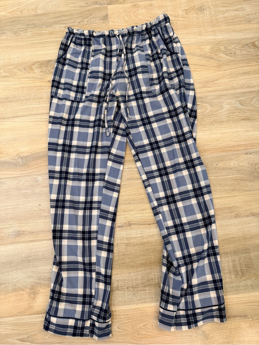 Lucky Brand Blue Plaid Pajama Pants Lounge Sleepwear Drawstring Size Medium